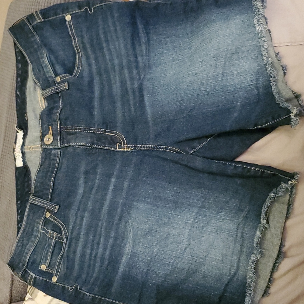 Torrid Bermuda shorts. Medium blue wash.